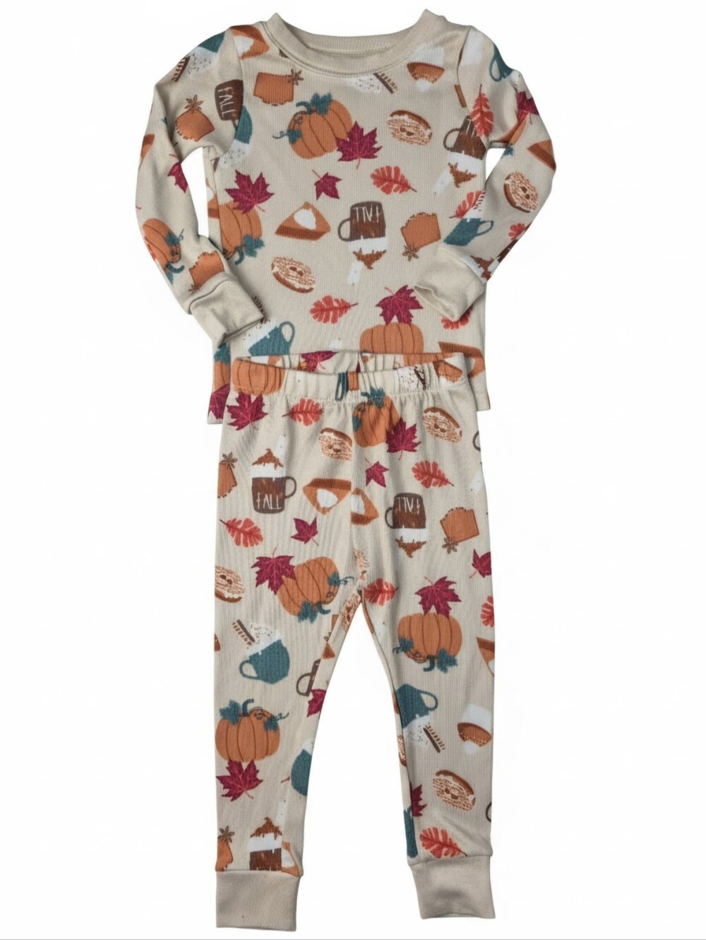 Way to Celebrate! Toddler Thanksgiving Fall Print Pajama Set 2T